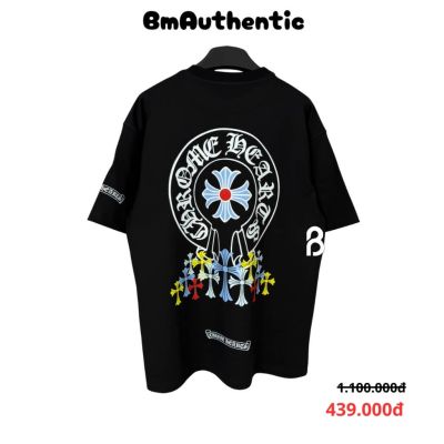 Áo Thun Chrome Hearts Multi Color Cross Cotton Cao Cấp Form Rộng Màu Đen - BM Authentic