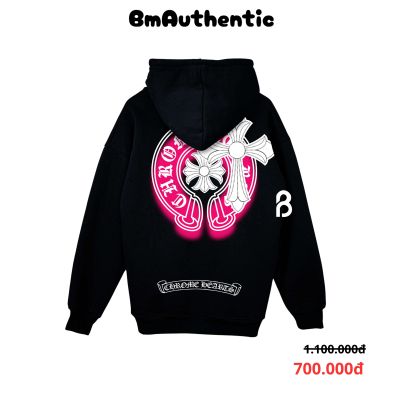 Hoodie Chrome Hearts Neon Pink Cross Cotton Cao Cấp Form Rộng - BM Authentic