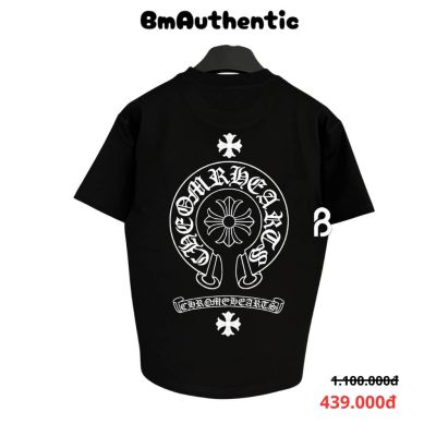 Áo Thun Chrome Hearts Dual Cross Horseshoe Edition Cotton Cao Cấp Form Rộng – BM Authentic