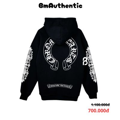 Hoodie Chrome Hearts Gothic Horseshoe Line Art Cotton Cao Cấp Form Rộng – BM Authentic