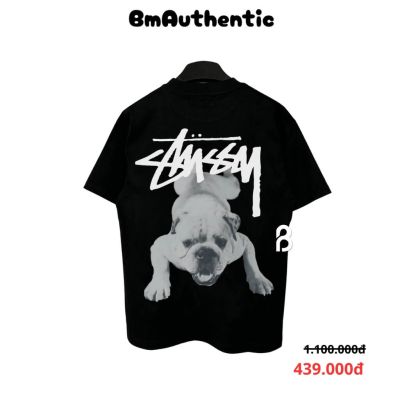 Áo Thun Stussy Bulldog Cotton Cao Cấp Form Rộng - BM Authentic