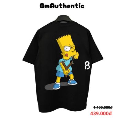 Áo Thun Circle Bart Simpson Naughty Cotton Cao Cấp Form Rộng - BM Authentic
