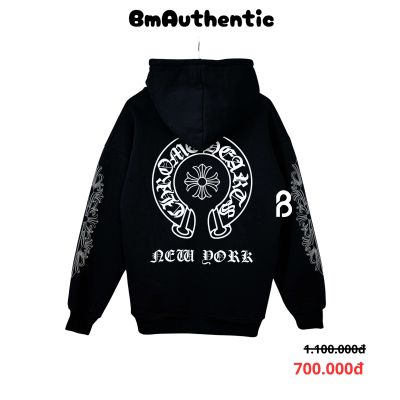 Hoodie Chrome Hearts New York Horseshoe Emblem Cotton Cao Cấp Form Rộng - BM Authentic