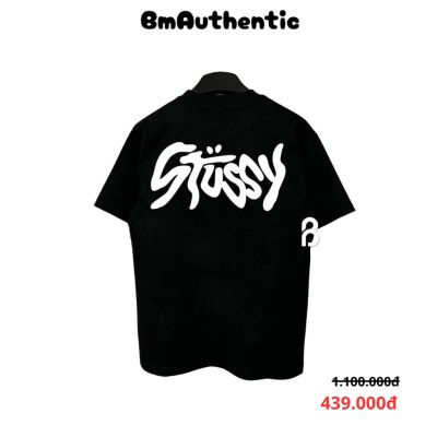 Áo Thun Stussy Bubble Script Cotton Cao Cấp Form Rộng - BM Authentic