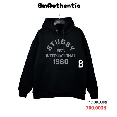 Hoodie Stussy International 1980 Cotton Cao Cấp Form Rộng Unisex - BM Authentic