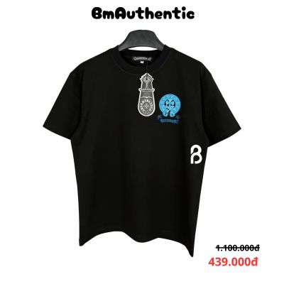 Áo Thun Chrome Hearts Blue Horseshoe Circle Cotton Cao Cấp Form Rộng - BM Authentic