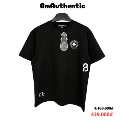 Áo Thun Chrome Hearts Horseshoe Triple Cross Cotton Cao Cấp Form Rộng Màu Đen - BM Authentic