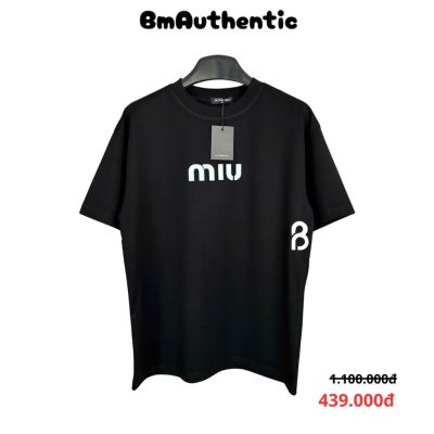 Áo Thun Authentic MIU Cotton Cao Cấp Form Rộng Màu Đen - BM Authentic