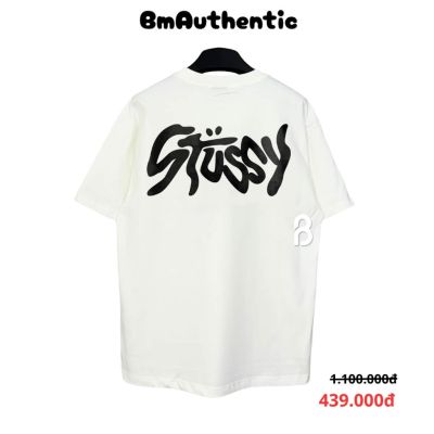 Áo Thun Stussy Bubble Script Cotton Cao Cấp Form Rộng - BM Authentic