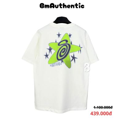 Áo Thun Stussy Star Spiral Cotton Cao Cấp Form Rộng - BM Authentic