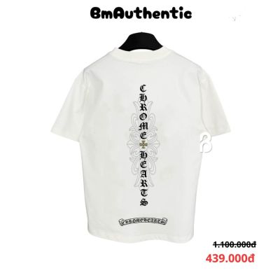 Áo Thun Chrome Hearts Vertical Cross Cotton Cao Cấp Form Rộng Màu Đen - BM Authentic