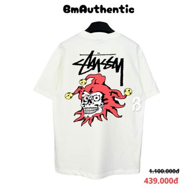Áo Thun Stussy Joker Skull Cotton Cao Cấp Form Rộng - BM Authentic