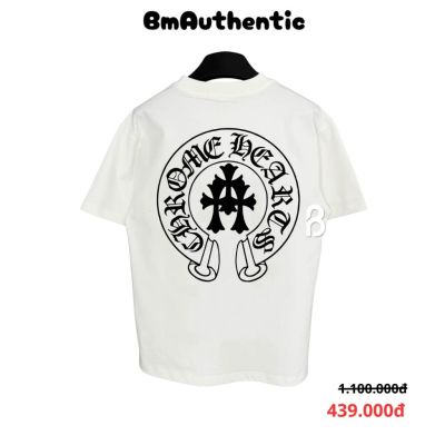 Áo Thun Chrome Hearts Horseshoe Triple Cross Cotton Cao Cấp Form Rộng Màu Đen - BM Authentic