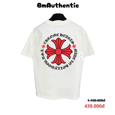 Áo Thun Chrome Hearts Red Cross Circle Cotton Cao Cấp Form Rộng - BM Authentic
