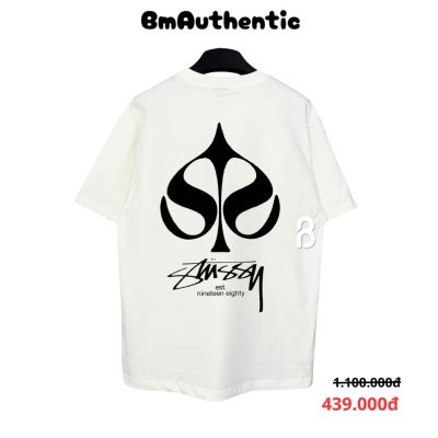 Áo Thun Stussy Spade Icon Cotton Cao Cấp Form Rộng - BM Authentic