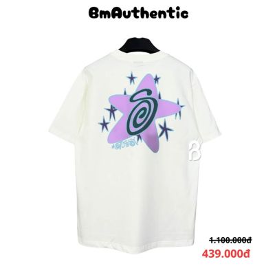 Áo Thun Stussy Galaxy Star Purple Cotton Cao Cấp Form Rộng - BM Authentic
