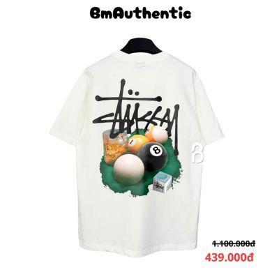Áo Thun Stussy Billiard Club Cotton Cao Cấp Form Rộng - BM Authentic