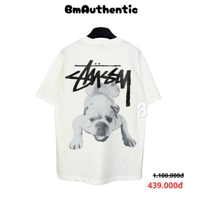 Áo Thun Stussy Bulldog Cotton Cao Cấp Form Rộng - BM Authentic