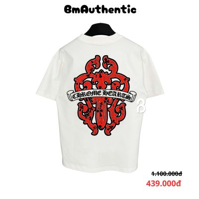 Áo Thun Chrome Hearts Red Tribal Cross Cotton Cao Cấp Form Rộng – BM Authentic