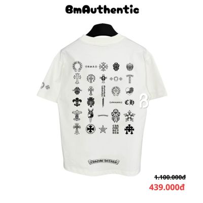 Áo Thun Chrome Hearts Multi Icon Cotton Cao Cấp Form Rộng Màu Đen - BM Authentic