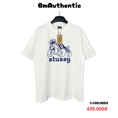 Áo Thun Stussy Royal Bulldog Cotton Cao Cấp Form Rộng - BM Authentic