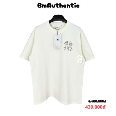 Áo Thun MLB New York Yankees Big Outline Cotton Cao Cấp Form Rộng Màu Trắng – BM Authentic