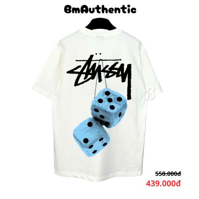 Áo Thun Stussy Blue Dice Cotton Cao Cấp Form Rộng - BM Authentic