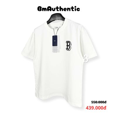 Áo Thun MLB Boston Red Sox Logo Cotton Cao Cấp Form Rộng - BM Authentic