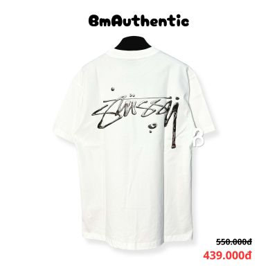 Áo Thun Stussy Liquid Chrome Cotton Cao Cấp Form Rộng - BM Authentic