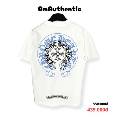 Áo Thun Chrome Hearts Spiral Cross Blue Cotton Cao Cấp Form Rộng - BM Authentic