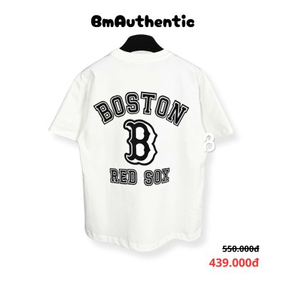 Áo Thun MLB Boston Red Sox Logo Cotton Cao Cấp Form Rộng - BM Authentic