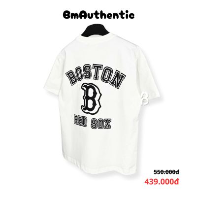 Áo Thun MLB Boston Red Sox Logo Cotton Cao Cấp Form Rộng - BM Authentic