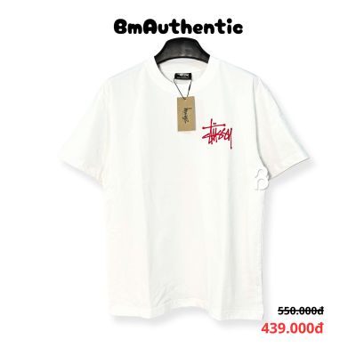 Áo Thun Stussy Red Signature Logo Cotton Cao Cấp Form Rộng - BM Authentic