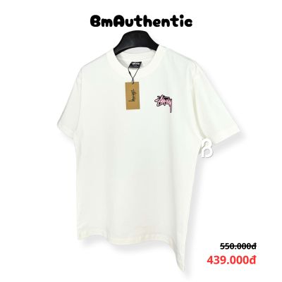 Áo Thun Stussy Bape Head Pink Logo Cotton Cao Cấp Form Rộng - BM Authentic