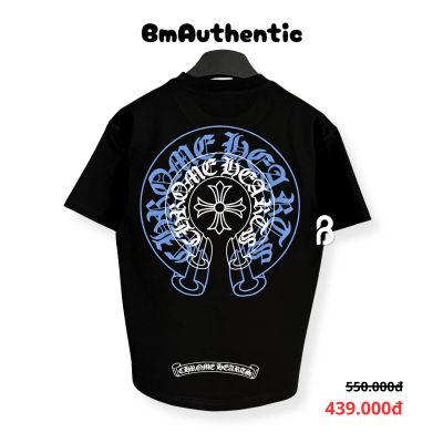 Áo Thun Chrome Hearts Spiral Cross Blue Cotton Cao Cấp Form Rộng - BM Authentic