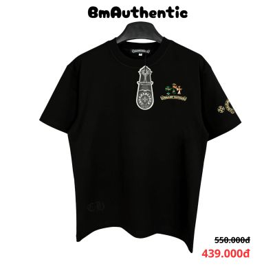 Áo Thun Chrome Hearts Lucky Cross Green & Orange Cotton Cao Cấp Form Rộng - BM Authentic