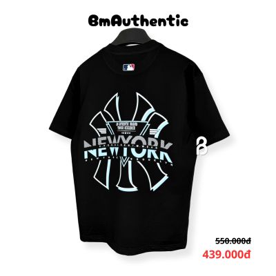 Áo Thun MLB New York Yankees Denim Style Cotton Cao Cấp Form Rộng - BM Authentic