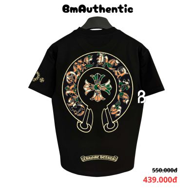 Áo Thun Chrome Hearts Lucky Cross Green & Orange Cotton Cao Cấp Form Rộng - BM Authentic