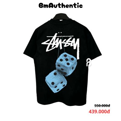 Áo Thun Stussy Blue Dice Cotton Cao Cấp Form Rộng - BM Authentic