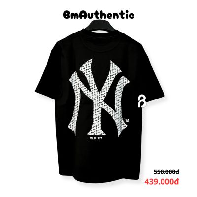 Áo Thun MLB Yankees Monogram Cotton Cao Cấp Form Rộng - BM Authentic