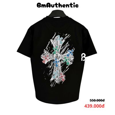 Áo Thun Chrome Hearts Color Cross Pendant Cotton Cao Cấp Form Rộng - BM Authentic