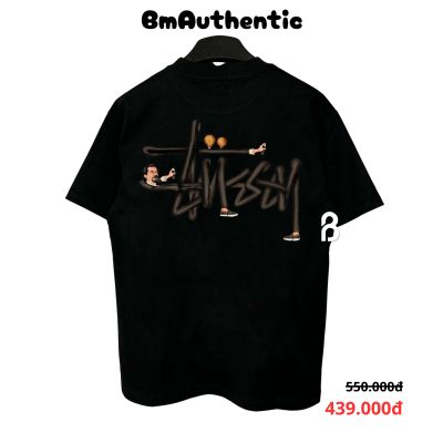 Áo Thun Stussy Mini Character Ping Pong Cotton Cao Cấp Form Rộng - BM Authentic