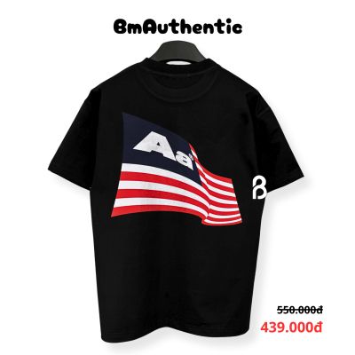 Áo Thun Authentic Aa American Flag Cotton Cao Cấp Form Rộng - BM Authentic