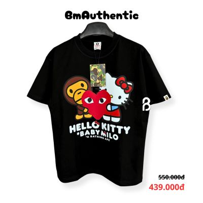 Áo Thun BAPE Hello Kitty Baby Milo Cotton Cao Cấp Form Rộng - BM Authentic
