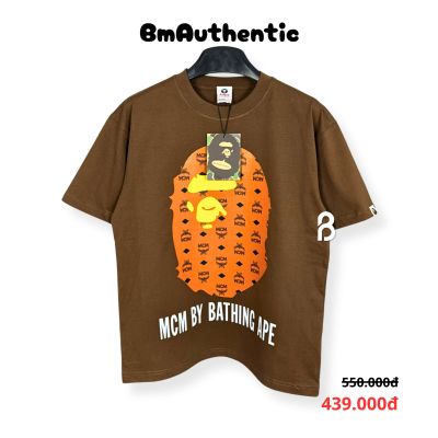 Áo Thun MCM By Bathing Ape Brown Cotton Cao Cấp Form Rộng - BM Authentic