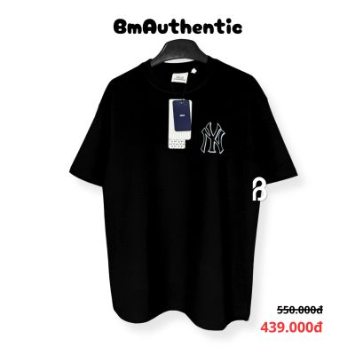 Áo Thun MLB New York Yankees Big Logo Cotton Cao Cấp Form Rộng - BM Authentic