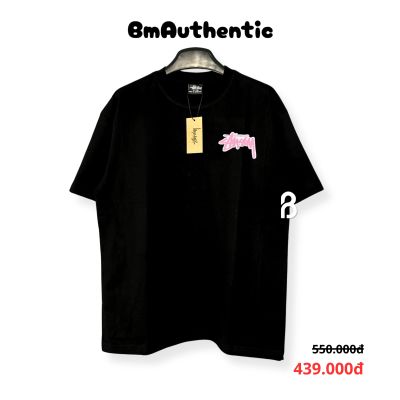 Áo Thun Stussy Bape Head Pink Logo Cotton Cao Cấp Form Rộng - BM Authentic