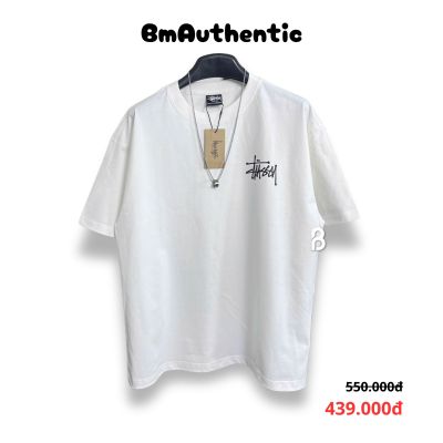 Áo Thun Stussy Bighead White Cotton Cao Cấp Form Rộng - BM Authentic
