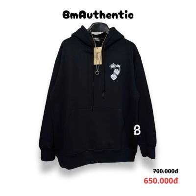 Hoodie Stussy Dice Logo Cotton Cao Cấp Form Rộng - BM Authentic