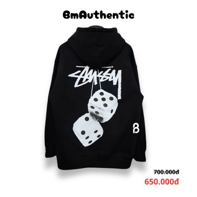 Hoodie Stussy Dice Logo Cotton Cao Cấp Form Rộng - BM Authentic